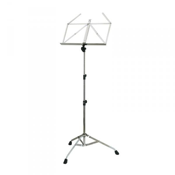 K&M 107 Extra Stable Music Stand w/Braced Foldable Legs (Nickel)