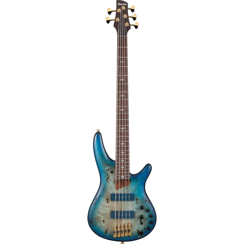 Ibanez SR6605GFB 5 String Electric Bass Guitar (Ghost Fleet Blue Burst)