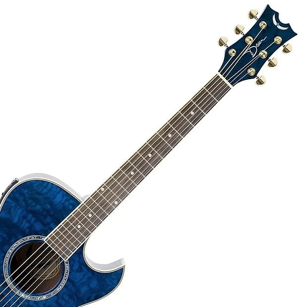 Dean PERFORMER ULTRA Acoustic Electric Guitar (Transparent Blue)