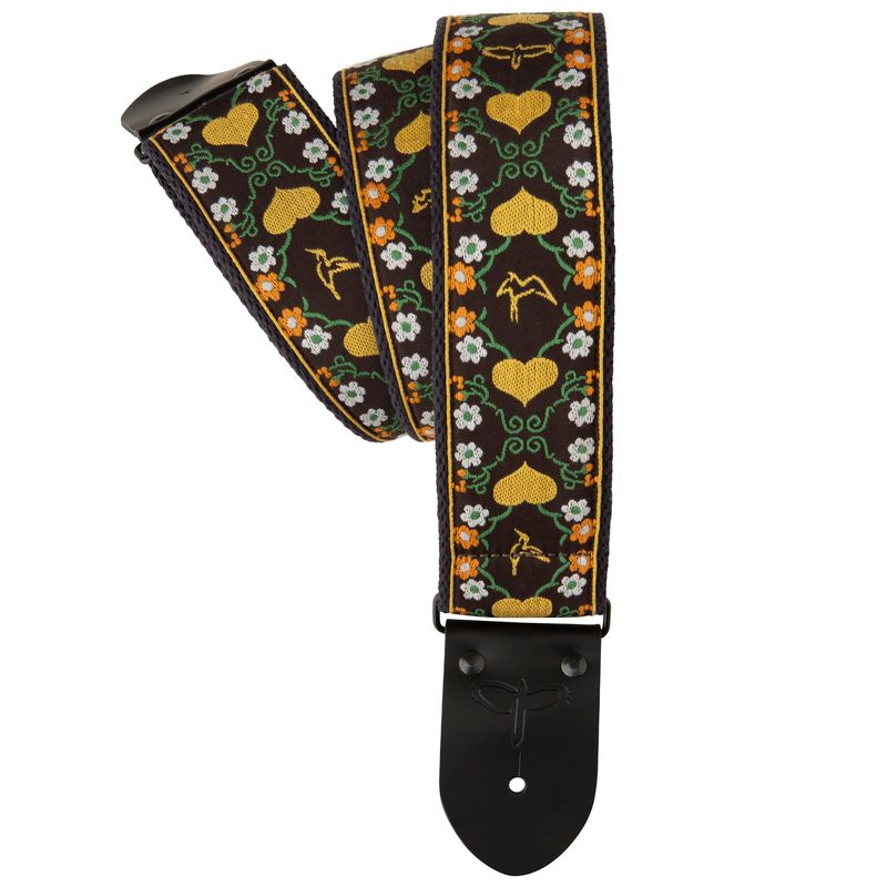 PRS RETRO Guitar Strap - 2.5" (Floral, Yellow)