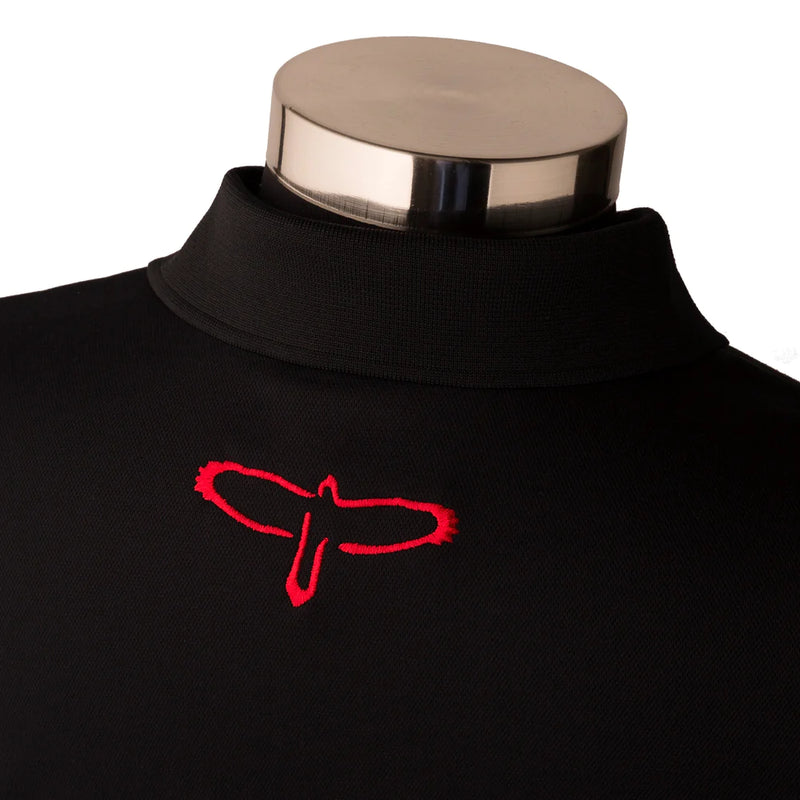 PRS Golf Polo Block Logo avec oiseau (Noir) - Moyen