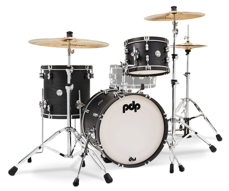 PDP PDCC1803EE Concept Maple Classic 3-Piece Bop Shell Pack (Ebony Stain)