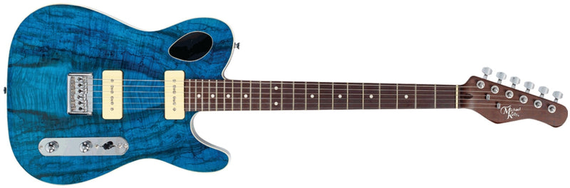 Michael Kelly MK59PTBMRC 59 Guitare électrique de Port Thinline (bleu transparent)