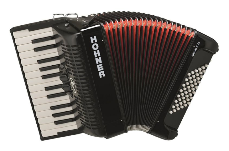 Hohner BRAVO Piano Accordion 26-Key/48 Bass - Black