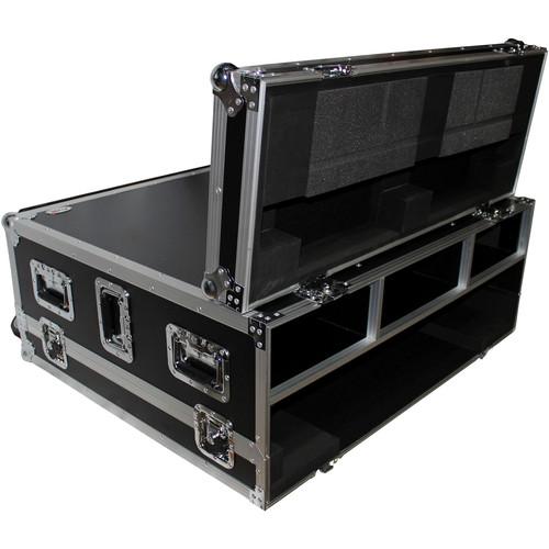 Prox Xs-Midm32Dhw Flight Case For Midas M32 Live Mixer Console With Doghouse And Wheels - Red One Music