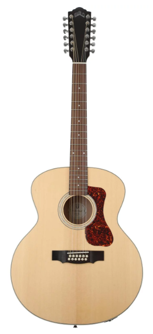 Guild F-2512E Maple Jumbo Body 12-String Acoustic-Electric Guitar (Blonde)