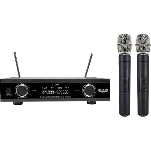 CAD GXLD2HHAH Système de microphone portable numérique sans fil double canal (AH : 903 à 915 MHz)