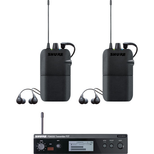 Shure P3TR112TW-G20 Twin-Pack Wireless In-Ear Monitor Kit (G20: 488 to 512 MHz)