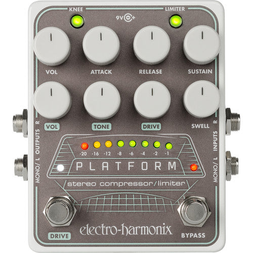 Pédale de compresseur/limiteur stéréo PLATFORM Electro-Harmonix