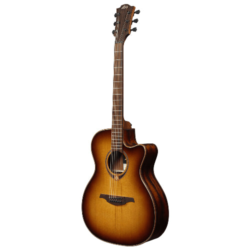 Lag Guitars T118ACE-BRS Tramontane 118 Auditorium Pan coupé Guitare électrique acoustique - Ombre brune