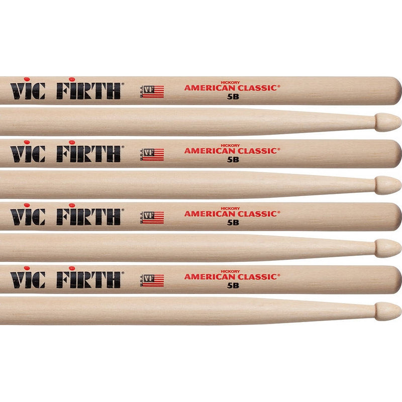 Vic Firth P5B.3-5B.1 American Classic Value Pack - 5B