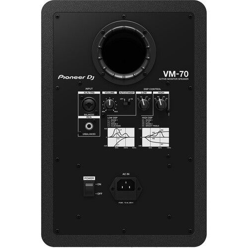 Pioneer DJ VM-70 2-Way Active Studio Monitor - Single, Black