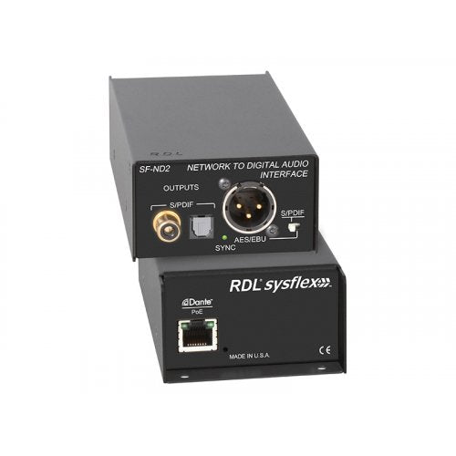RDL SF-ND2 Dante vers interface audio numérique