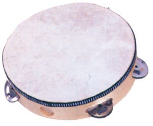 Mano Percussion MP-T68H 8" Tambourine w/ Calfskin Head