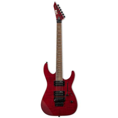 Guitare électrique ESP LTD M-200FM avec un LTD by Floyd Rose Tremolo - See-Thru Red