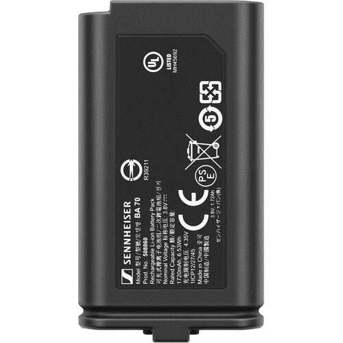 Sennheiser BA 70 Batterie rechargeable pour émetteur de poche et émetteurs portables EW-D