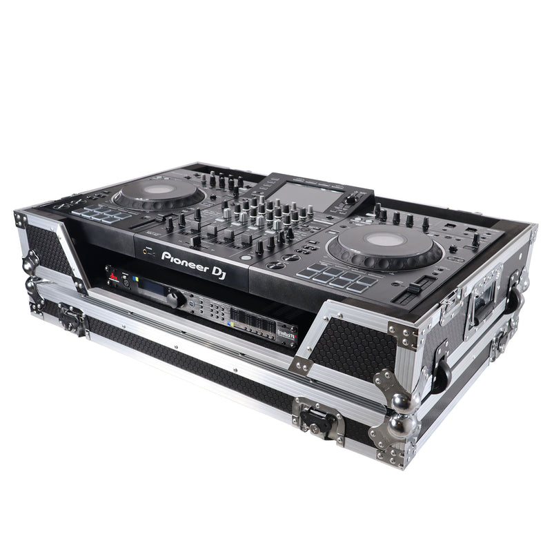 ProX XS-XDJXZ W Flight Case pour système DJ autonome Pioneer XDJ-XZ avec roulettes (argent)