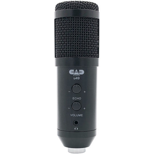 Microphone de studio USB CAD U49 avec prise casque et contrôle de gain