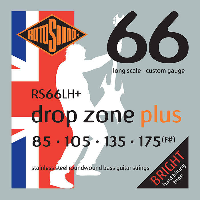 Rotosound RS66LH+ Drop Zone Plus Bass String Set 85-175