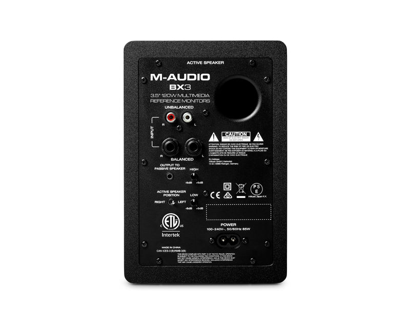 M-Audio BX3 3,5 pouces moniteurs de référence multimédia de 3,5 pouces (démo)