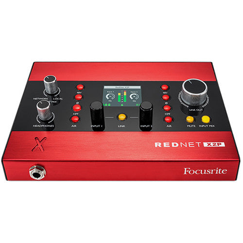 Interface audio Focusrite Pro REDNET X2P 2x2 Dante avec préampli micro Red Evolution