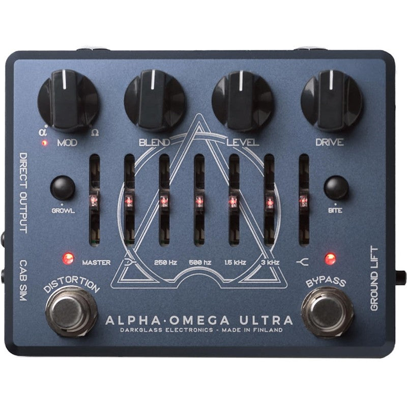 Darkglass ALPHA OMEGA ULTRA AUX Dual Bass Preamp/OD Pedal with Aux In