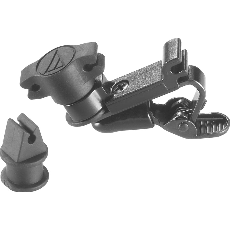 Audio-Technica AT8461A Lavalier Microphone Clip - Black, 3-Pack