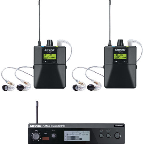 Shure P3TRA215TWP-G20 Twin-Pack Pro Wireless In-Ear Monitor Kit (G20: 488 to 512 MHz)