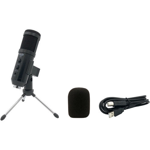 Microphone de studio USB CAD U49 avec prise casque et contrôle de gain