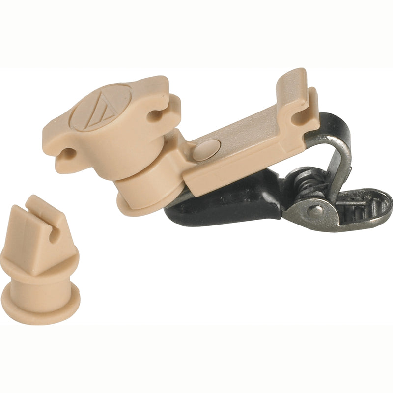 Audio-Technica AT8461A-TH Lavalier Microphone Clip - Beige, 3-Pack