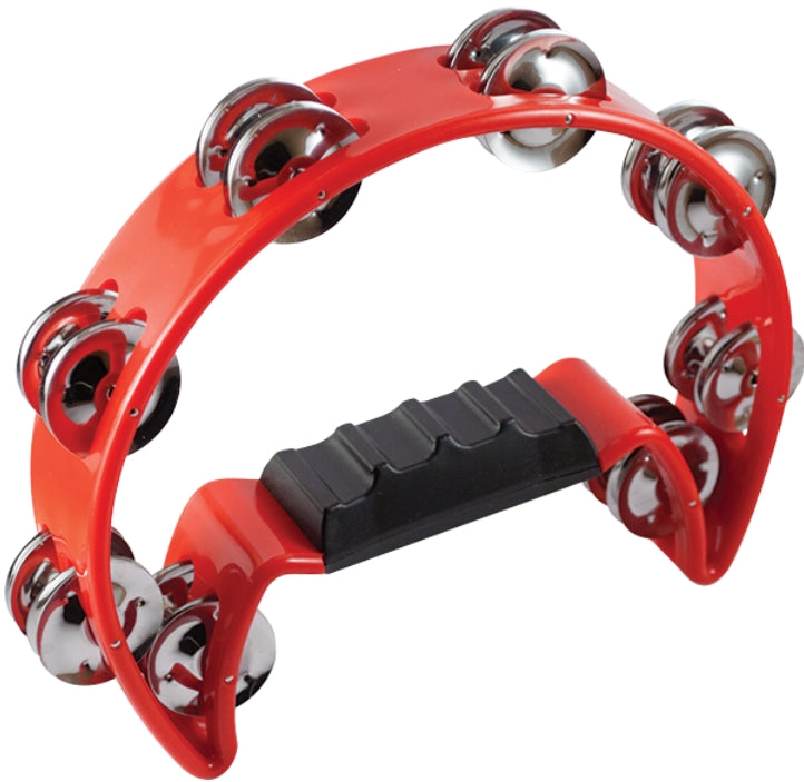 Mano Percussion MP-TC-RD Cutaway Tambourine With 16 Jingles (Red)