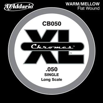 D'Addario CB050 XL Chromes Flat Wound Single Bass Guitar String Long .050