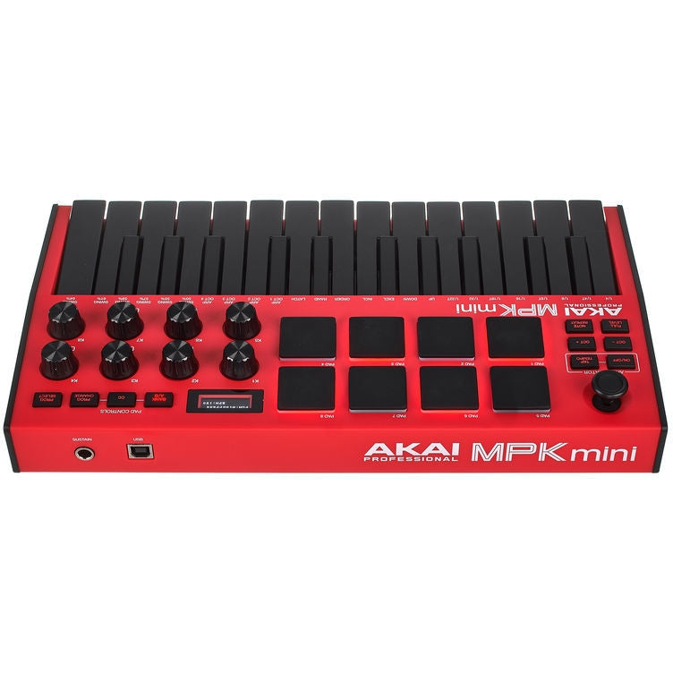 Akai MPK Mini MKIII Contrôleur de clavier à 25 touches - Red en édition limitée