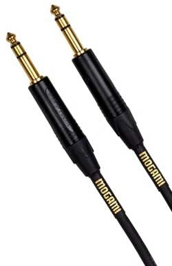 Mogami GOLD 1/4'' TRS to 1/4'' TRS Patch Cable - 2 Foot