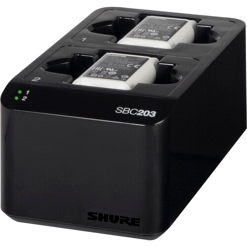 Shure SBC203 Dual-Docking Recharging Station for SB903 Batteries & SLX-D Transmitters