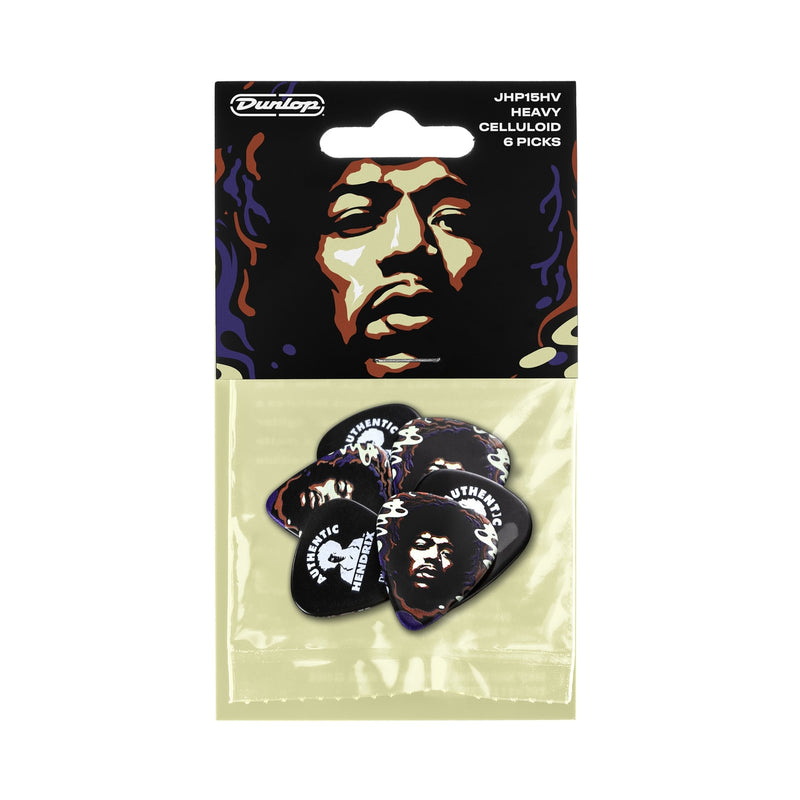 Dunlop JHP15HV Jimi Hendrix Médiators pour guitare Star Haze (lot de 6)