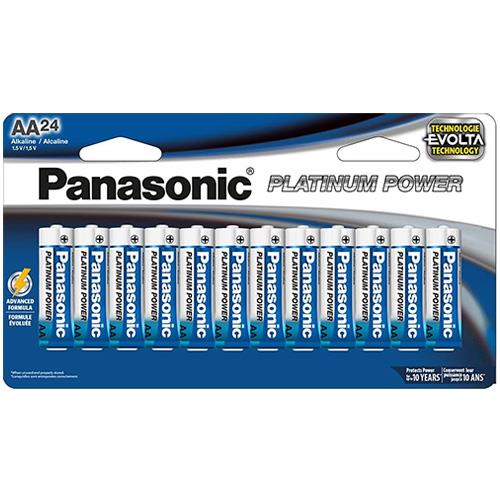 Piles AA PLATINUM POWER de Panasonic – 1,5 V, paquet de 24