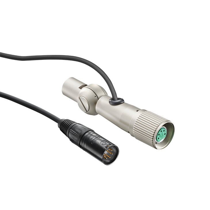 Câble de microphone Neumann IC 6/25 et support pivotant intégré (32 pieds) (10 m) (Nickel)