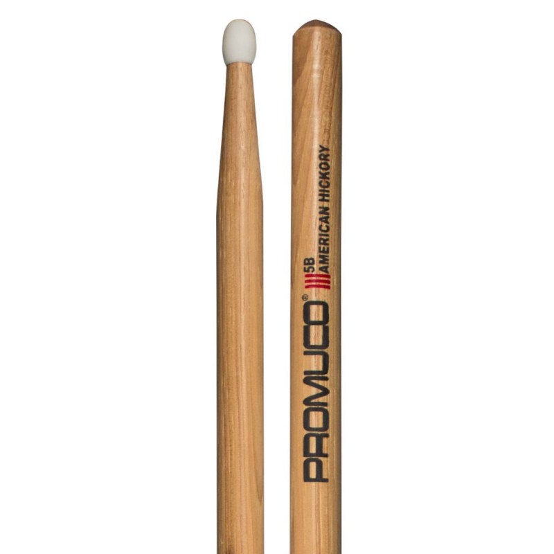 Promuco 1801N5BX Drumsticks American Hickory Nylon Tip 5B