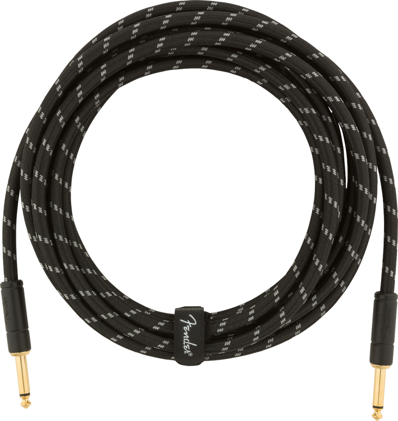 Fender DELUXE Series Instrument Cable (Black Tweed) - 15'
