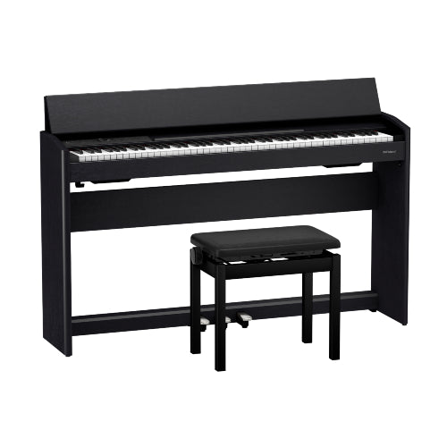 Roland F701 Digital Piano w/ Stand and Bench - Black