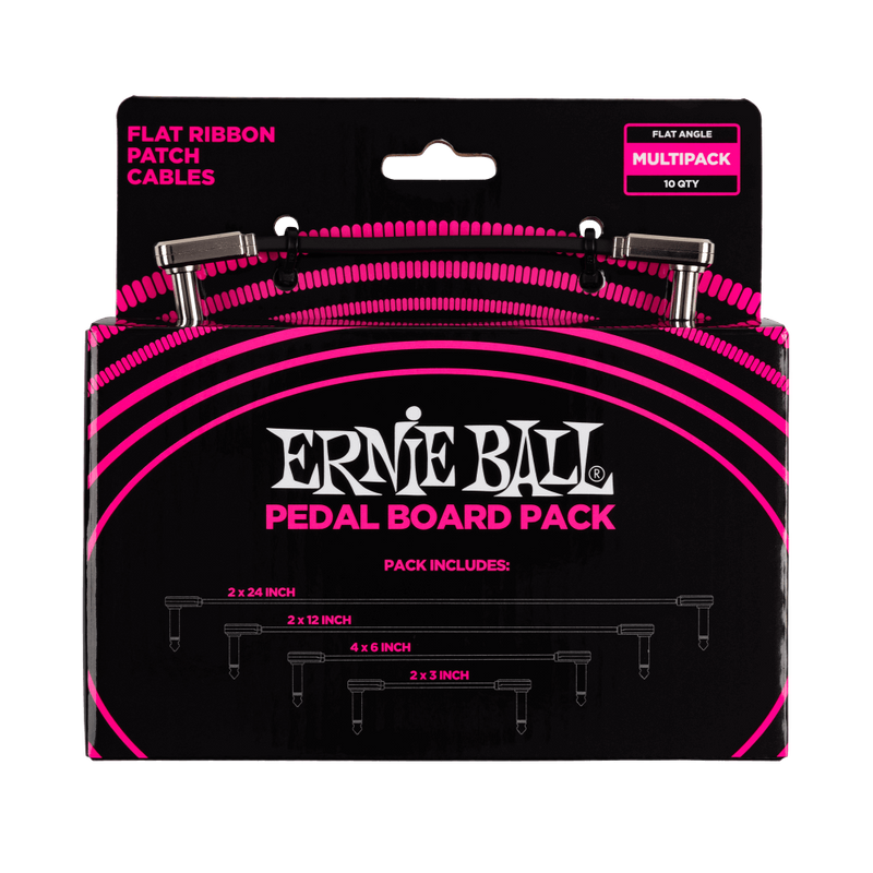 Ernie Ball 6224EB Câble de raccordement à ruban plat Multi-Pack