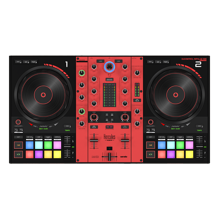 Hercules DJCONTROL-INPULSE500-RED Contrôleur DJ 2 canaux (Rouge)