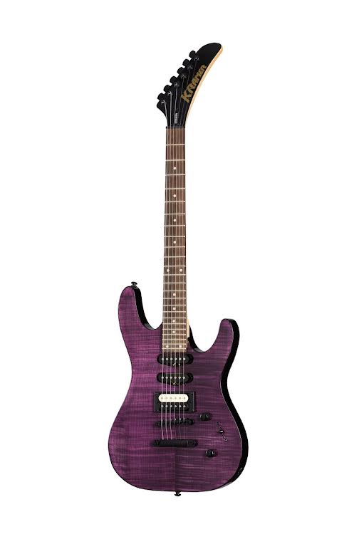 Kramer STRIKER FIGURED HSS Series Electric Guitar (Transparent Purple)