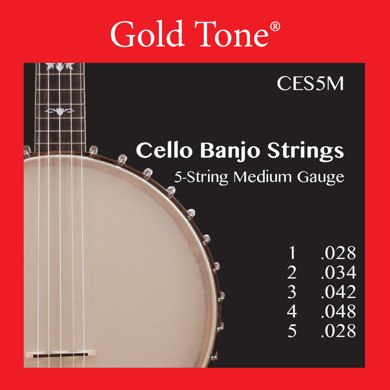 Gold Tone GT-CES5M Banjo Cello 5 String Medium Strings