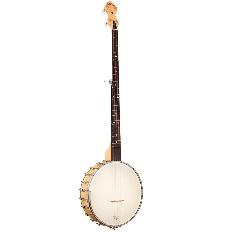 Banjo doré à 5 cordes MM-150LN Maple Mountain à dos ouvert 