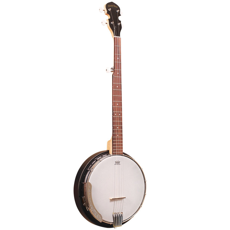 Banjo composite acoustique AC-5 à 5 cordes doré avec housse de transport