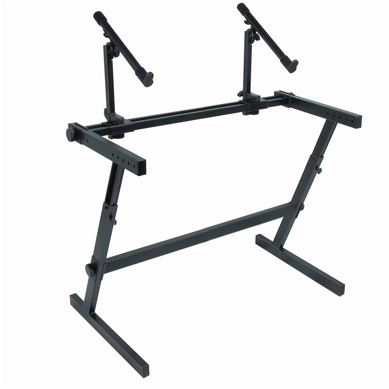 Quiklok Z726L Z Style Extra Wide Double Tier Adjustable Height Keyboard Stand