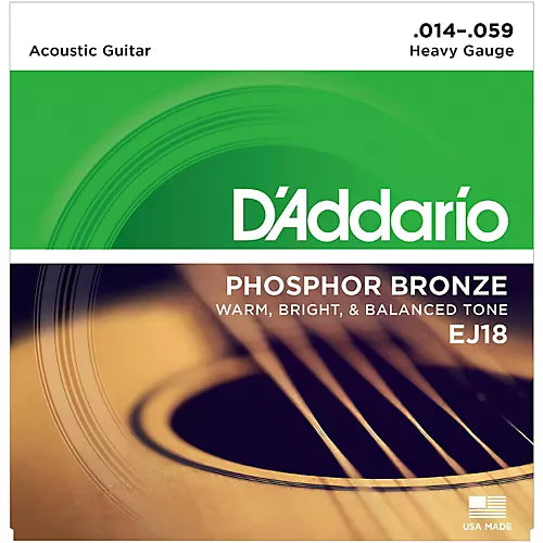 D'Addario EJ18 PB Heavy Acoustic Guitar Strings Set 14-59