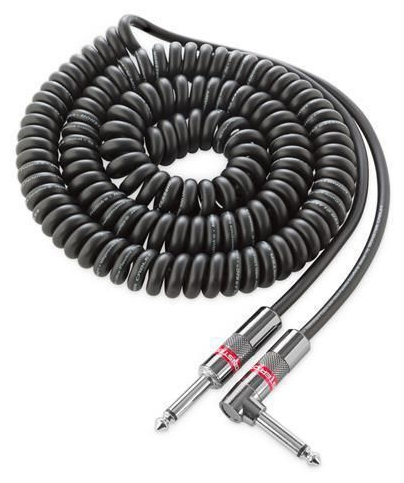 Monster Cable CLAS-I-21AC Straight To Angle Instrument Cable Coiled (Black) - 21'